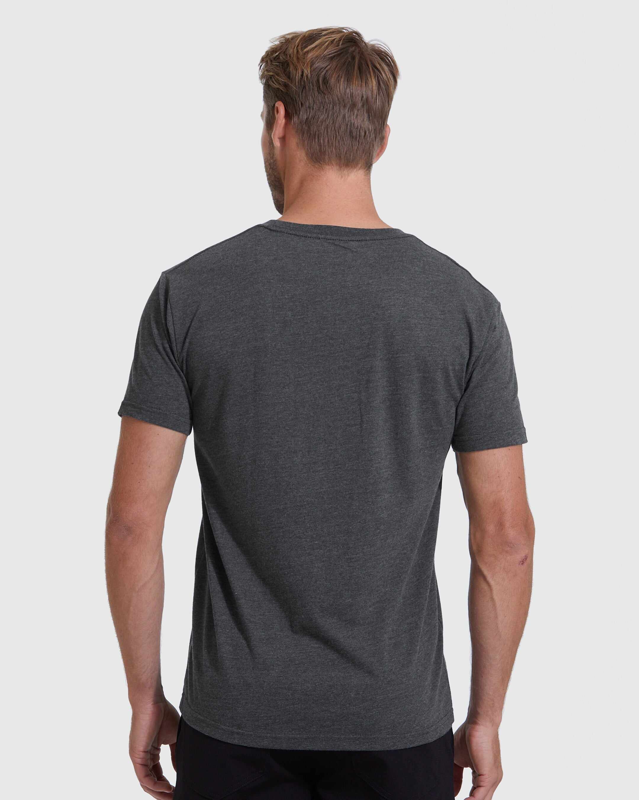 Charcoal Heather Gray V-Neck Tee