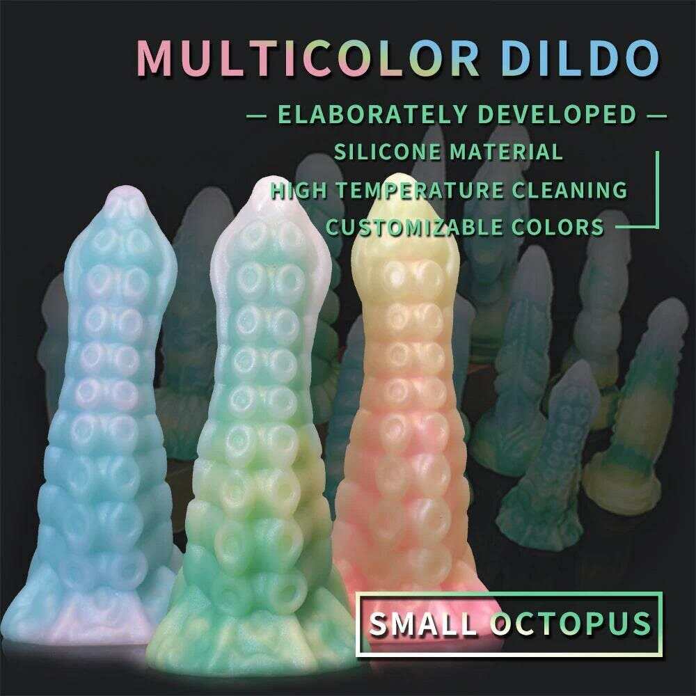 Monster Dildo with Powerful Suction Cup Octopus Tentacle Dick Sex Toy for Women Soft Elastic Skin Friendly Silicone Material