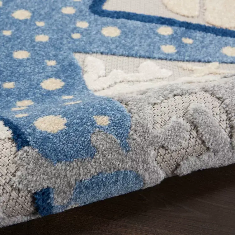 Aarav Blue/Gray Indoor/Outdoor Rug