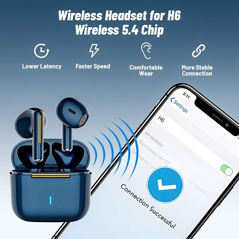 True Wireless Stereo Headset, Ear Buds | for iPhone/Samsung/Android/iOS, ENC Noise Reduction, Gift for Birthday/Easter/Boyfriends/Girlfriends/Christmas/Halloween