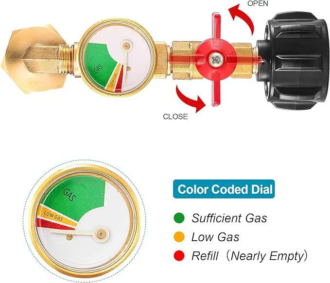 🔥Hot Sale 59% OFF✨ Top-Rated Propane Refill Elbow Adapter with Tank Gauge