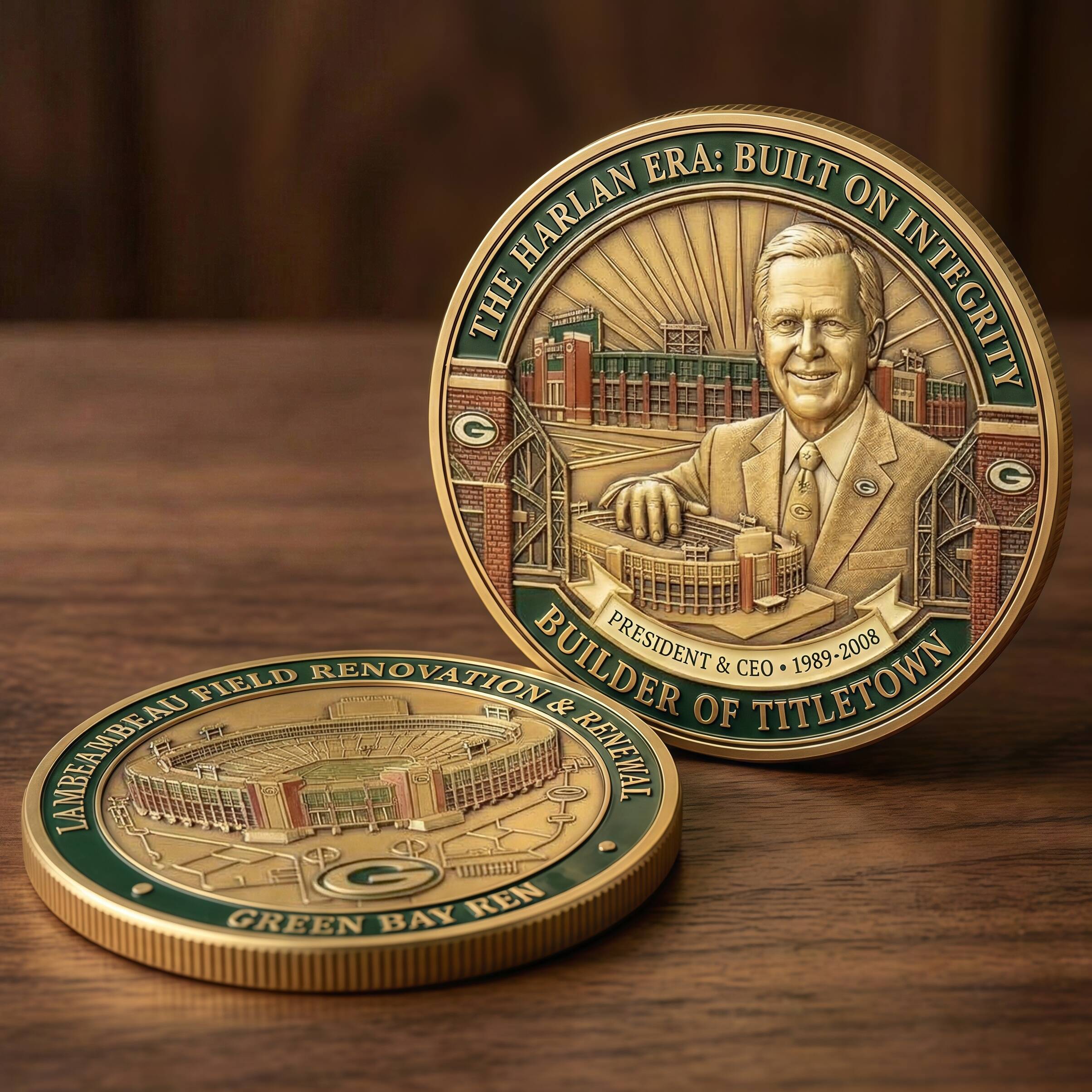Bob Harlan-Green Bay Packers Commemorative Coin