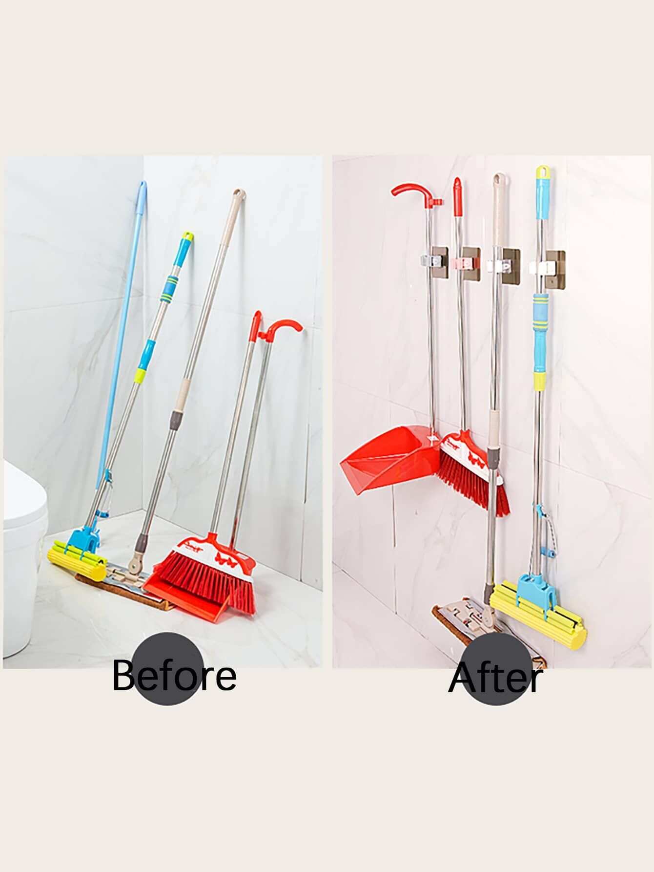 1pc Multifunction Random Color Mop Holder