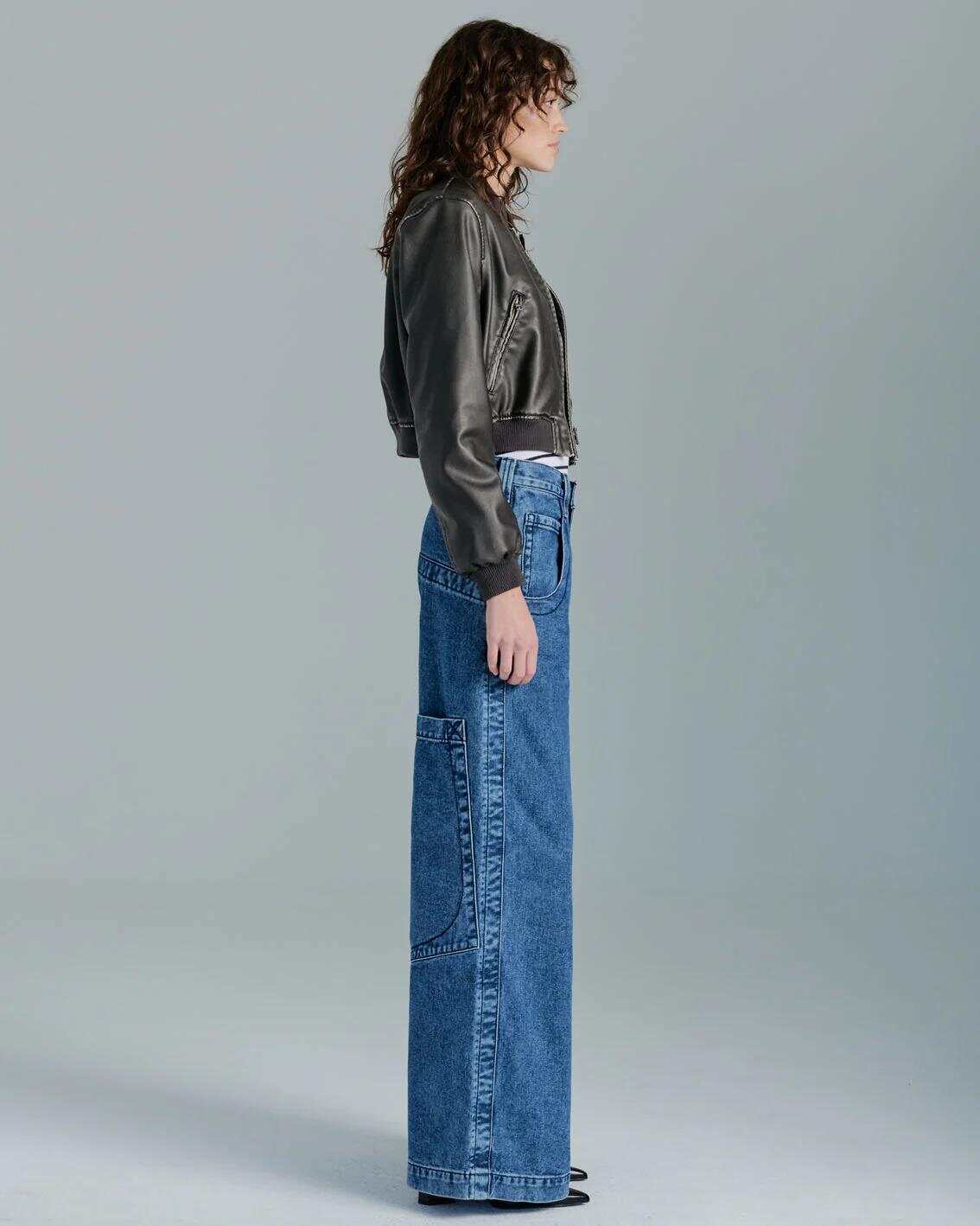 The Camilla Jeans. 27”. Dark Stone.