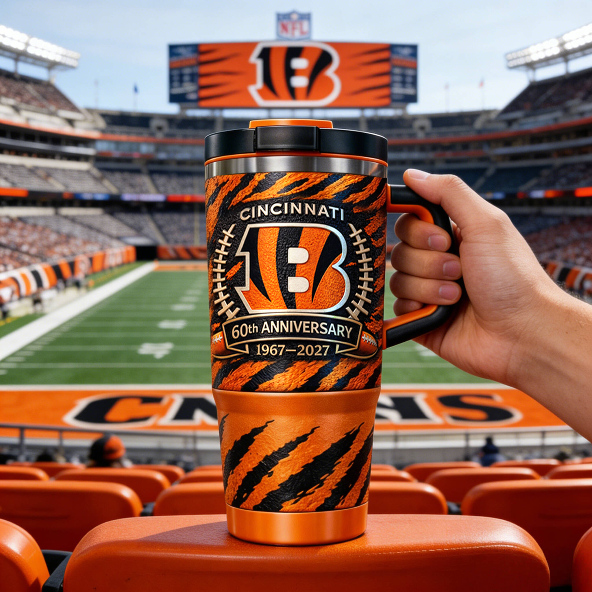 🐯Cincinnati Bengals 60th Anniversary Tumbler