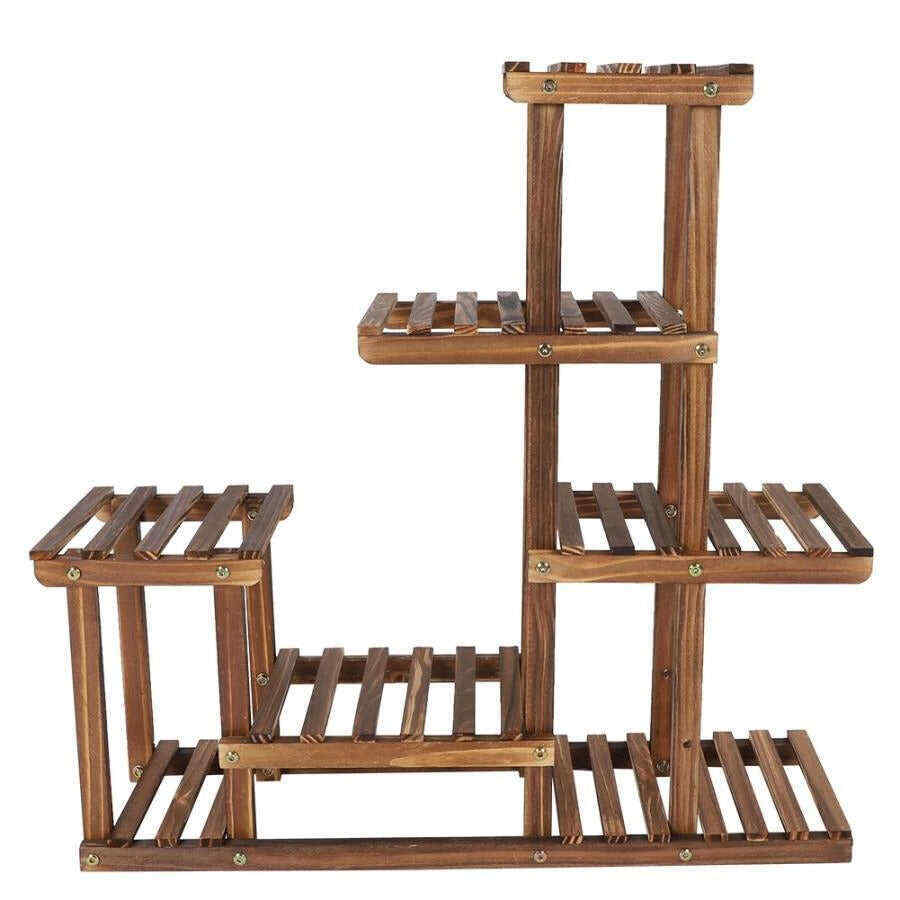 Tiered Modern Plant Stand for and Indoor | 5-Tier Solid Wood Stand Display Shelf