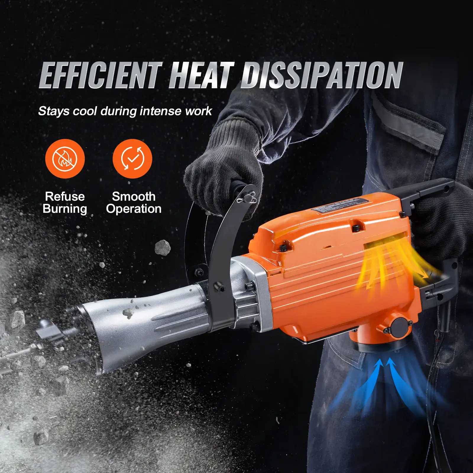 Demolition Jack Hammer Concrete Breaker, Various specifications, Electric Hammer, Chisel Bits Professionals Aluminum