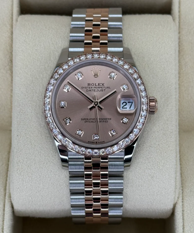NEW 2023 Datejust 31mm 278381RBR Two-Tone Rose 10 Diamond Dial