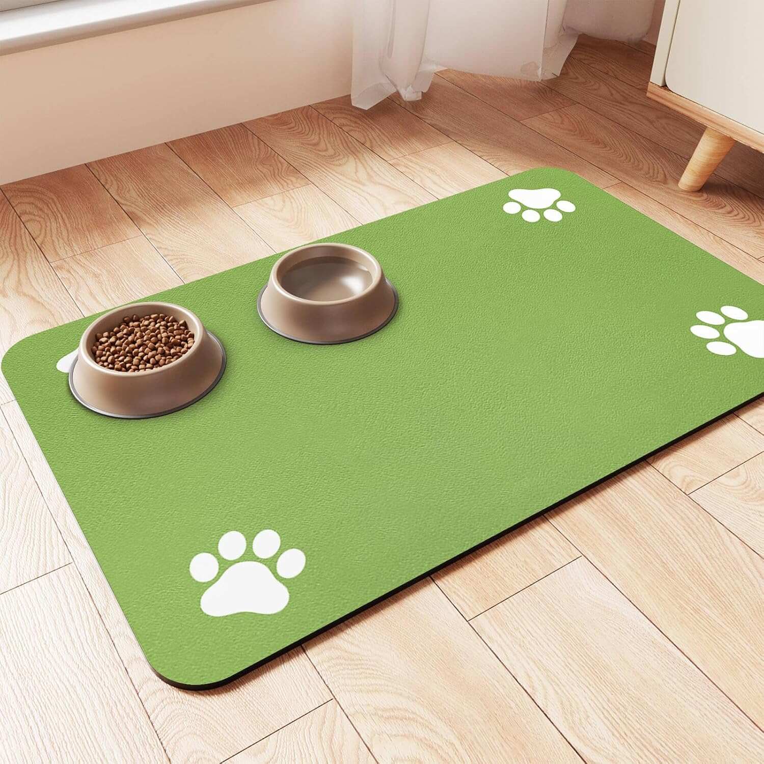 Pet Feeding Mat-Absorbent Pet Placemat for Food and Water Bowl, with Waterproof Rubber Backing, Quick Dry Water Dispenser Mat for Dog and Cat (20