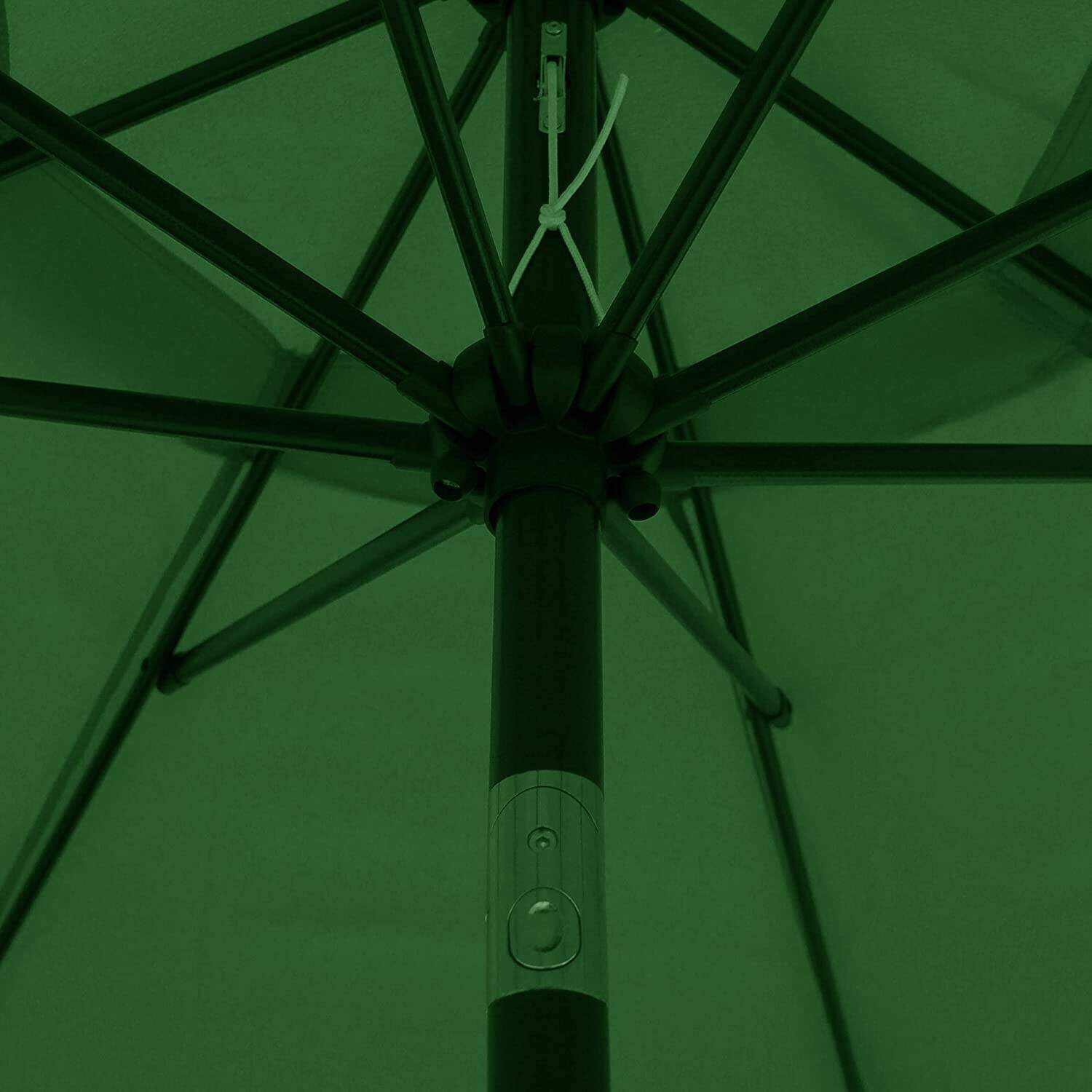 9' Outdoor Market Patio Umbrella with Push Button Tilt and Crank, 8 Ribs (Tan)