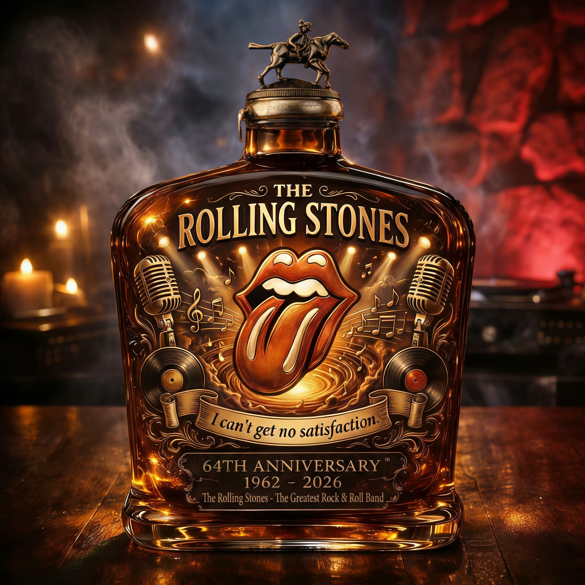 The Rolling Stones 64 th Anniversary Whiskey Bottle