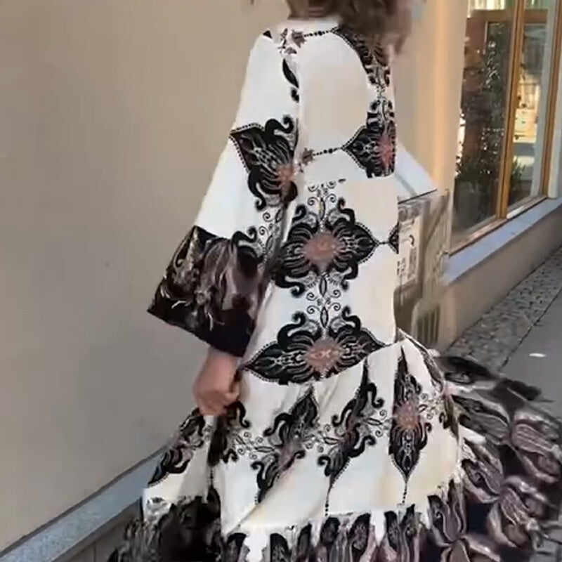 Women's Elegant Printed Loose Flowy Dresses