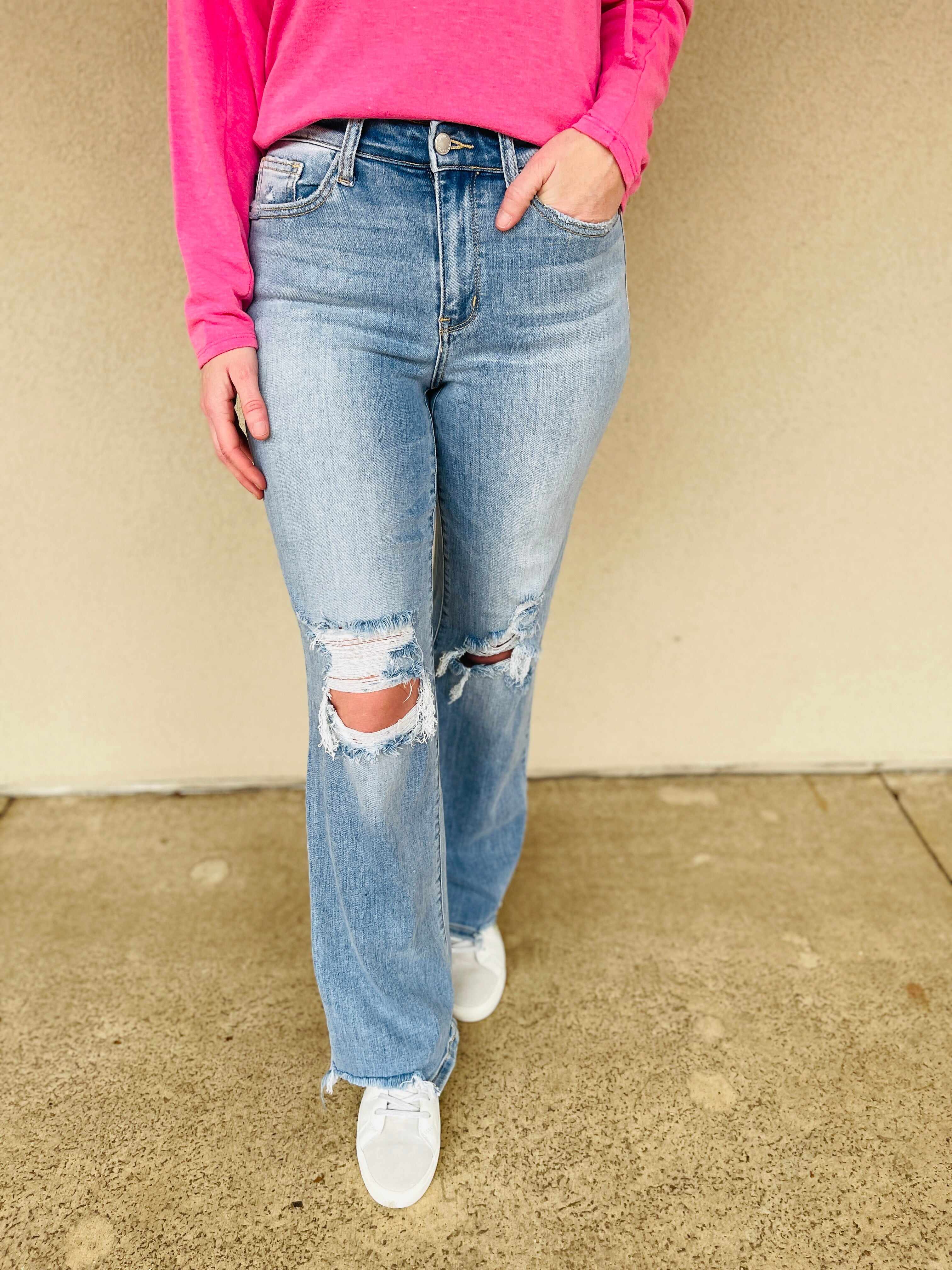 PLUS/REG Straight Outta The 90's Jeans