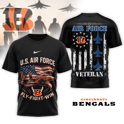 Cincinnati Bengals | Premium NFL Air Force Veteran 3D Shirt NP