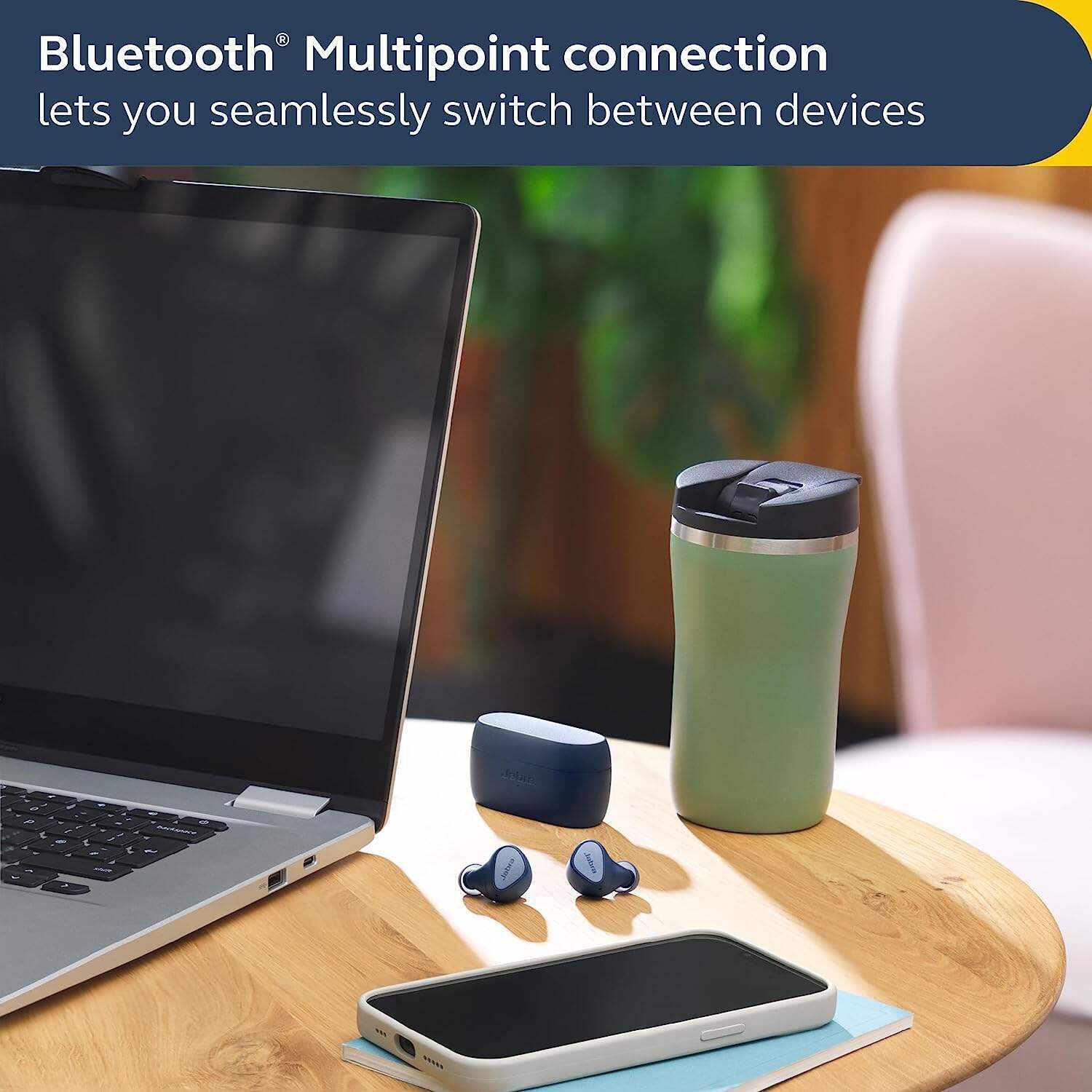 Jabra Elite 10 True Wireless Earbuds – Advanced Active Noise Cancelling Earbuds with Next-Level Dolby Atmos Surround Sound –All-Day Comfort, Multipoint Bluetooth, Wireless Charging – Cream