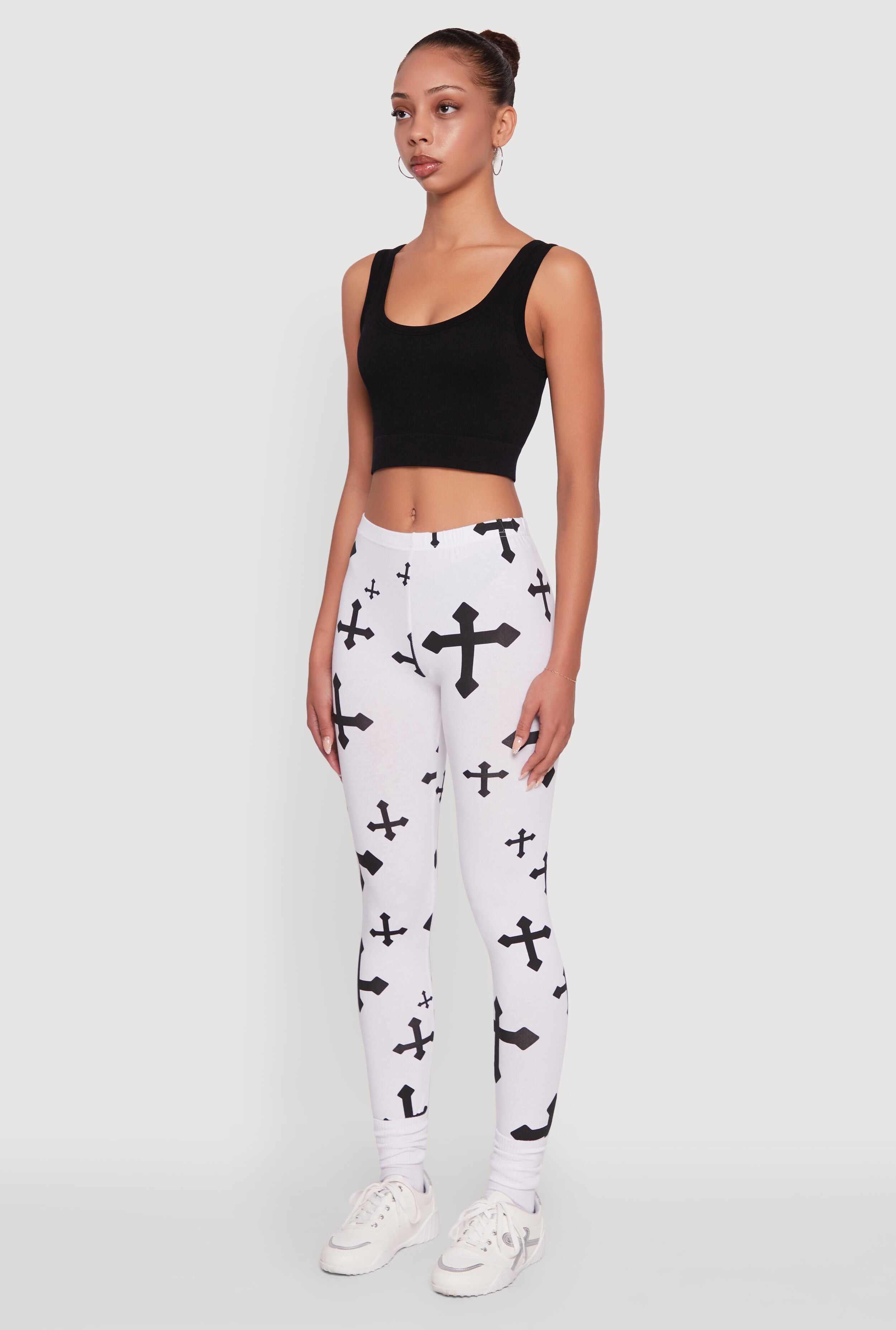 Assorted Cross Print Leggings