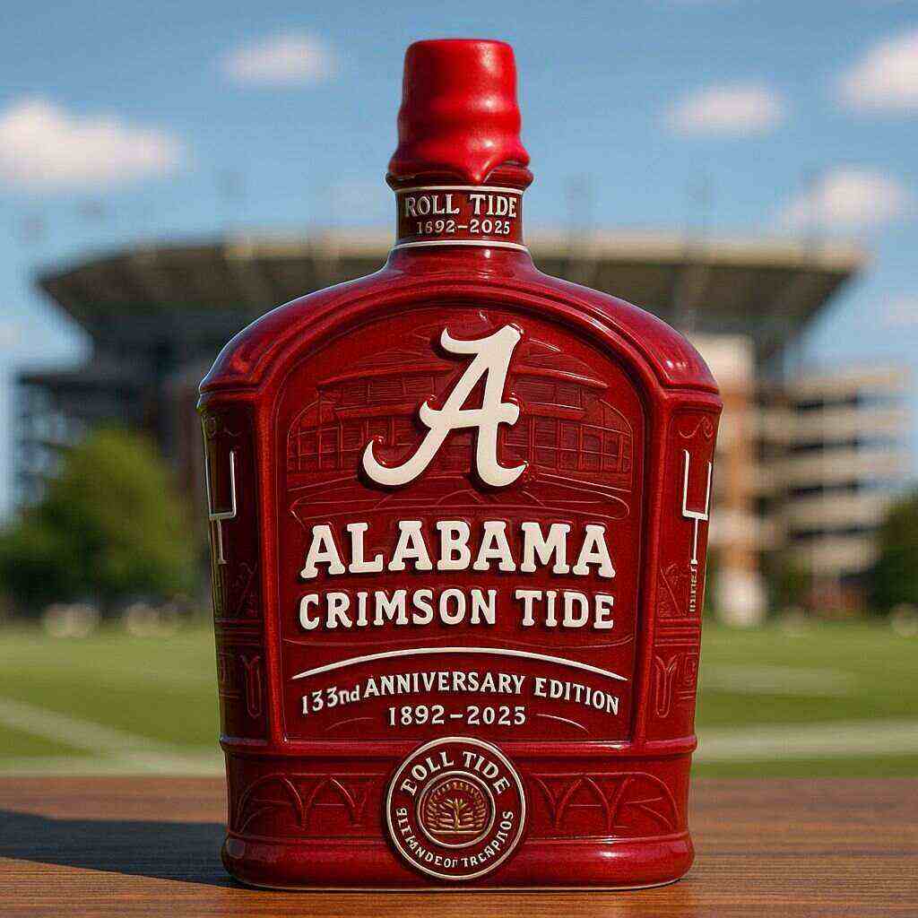 Alabama Crimson Tide 133rd Anniversary Whiskey Bottle