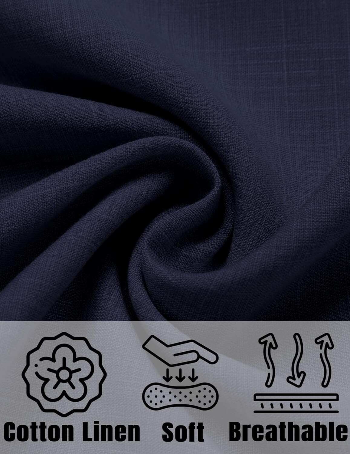 Men's Linen Shirts Short Sleeve Casual Shirts Button Down Shirt for Men Beach Summer Wedding Shirt