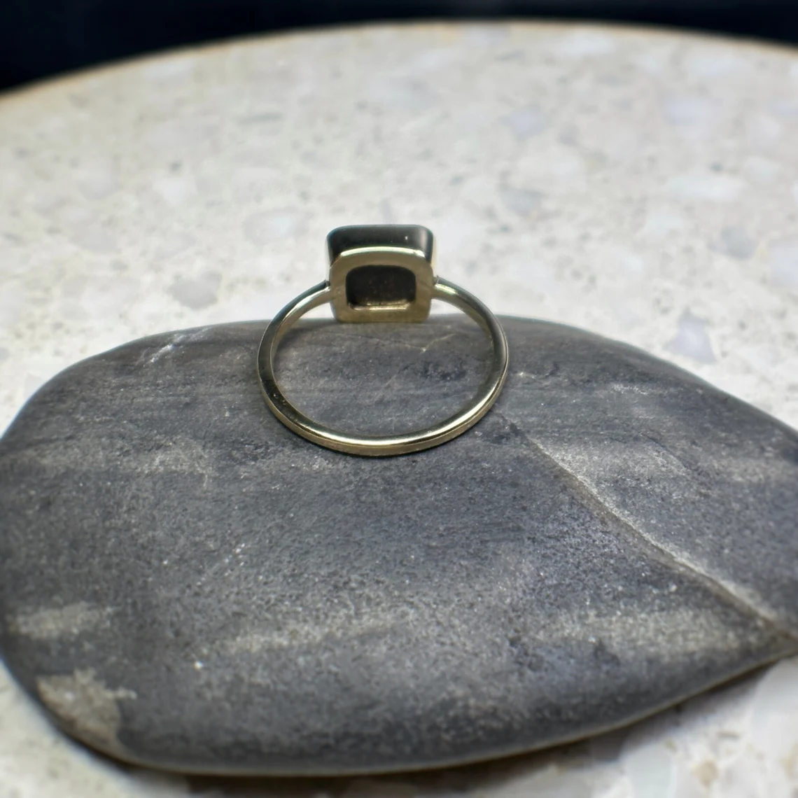 18ct Gold Boulder Opal Ring - US 6