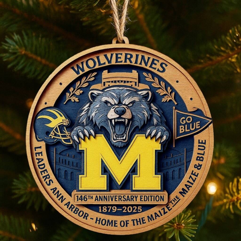 Wolverines 146th Anniversary Christmas Ornament