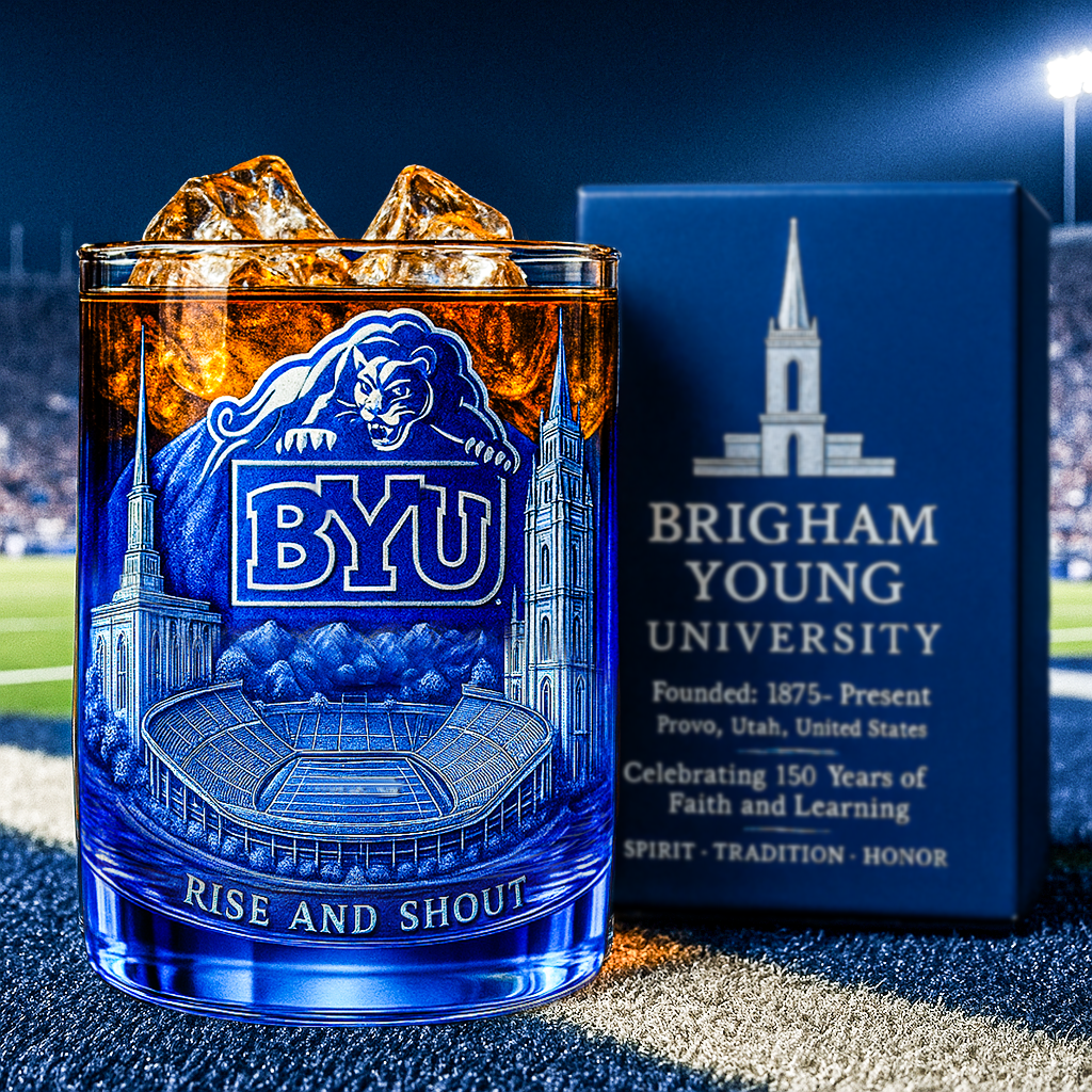BYU 150th Anniversary Whiskey Glass