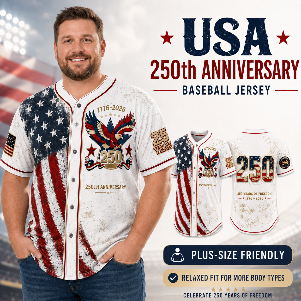 250th Anniversary Baseball Jersey