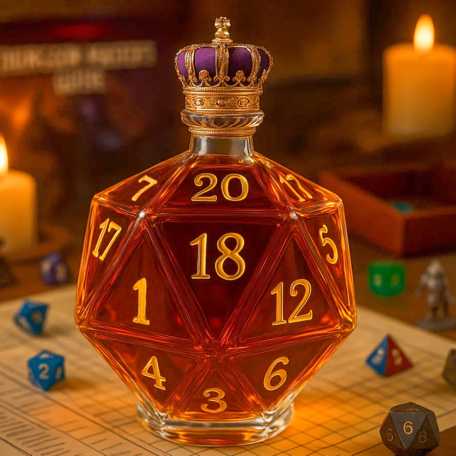 DND D20 Whiskey Bottle