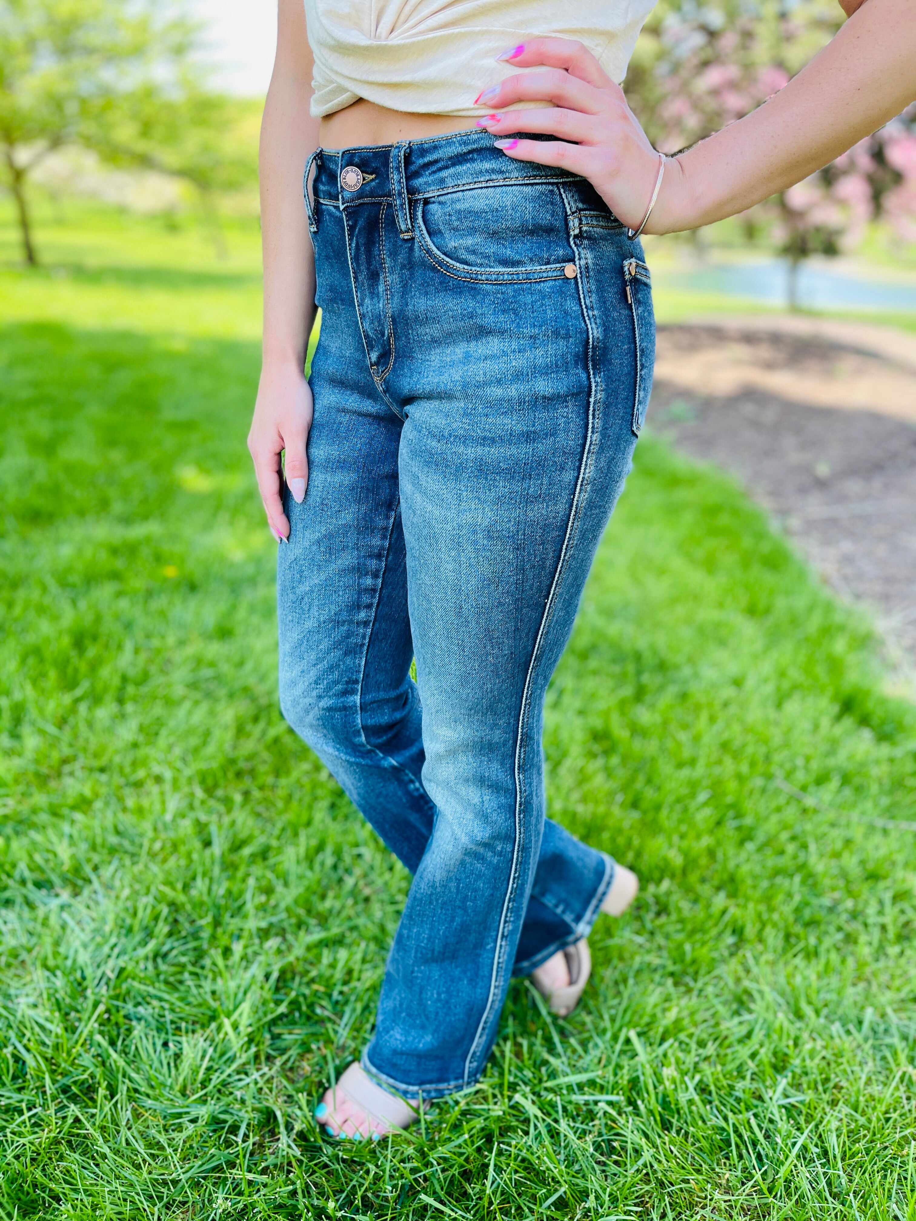 REG/CURVY Can't Compete Midrise Bootcut Jeans