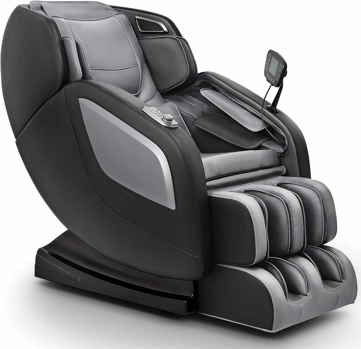 Mazzup Full Body Zero Gravity Shiatsu Massage Chair with Fully Assembled, LCD Screen, Shortcut Keys, USB Charging Port, Heat, Ideal Gift for Loved Ones, Parents, Balck