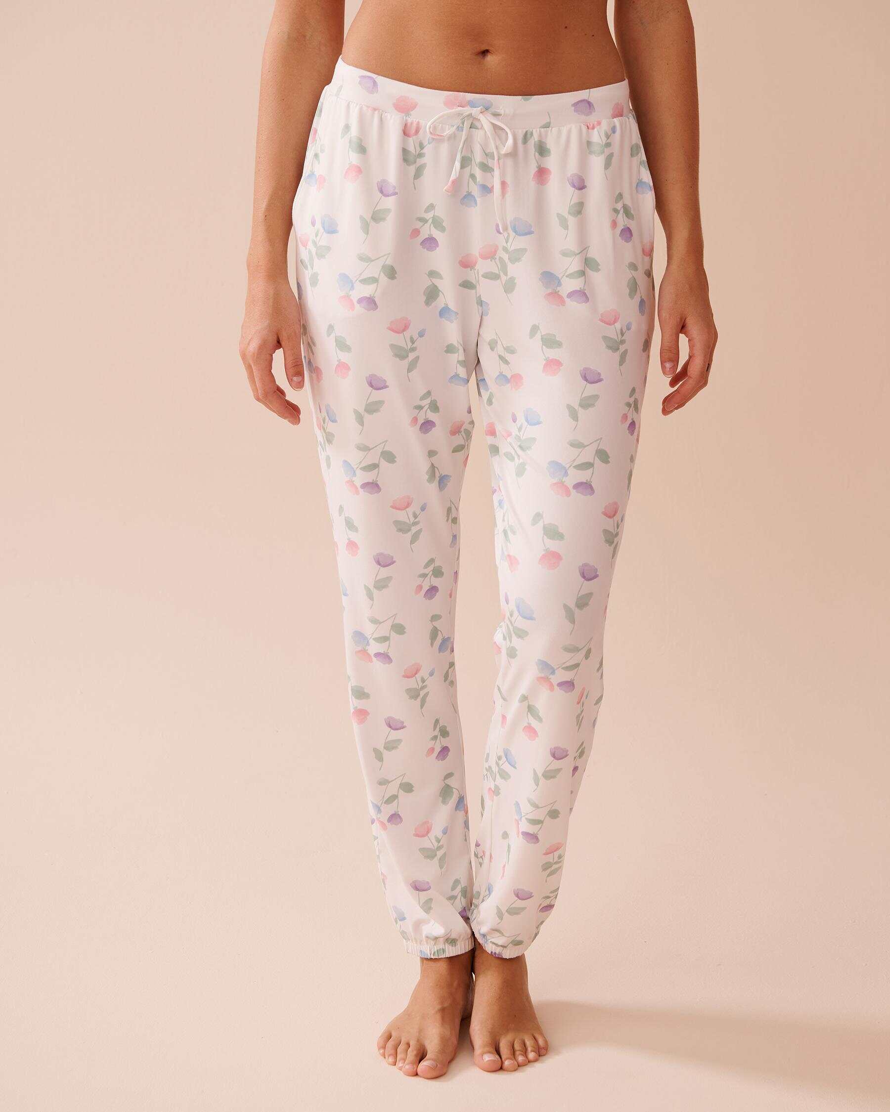 Tulip Print Super Soft Jogger Pajama Pants