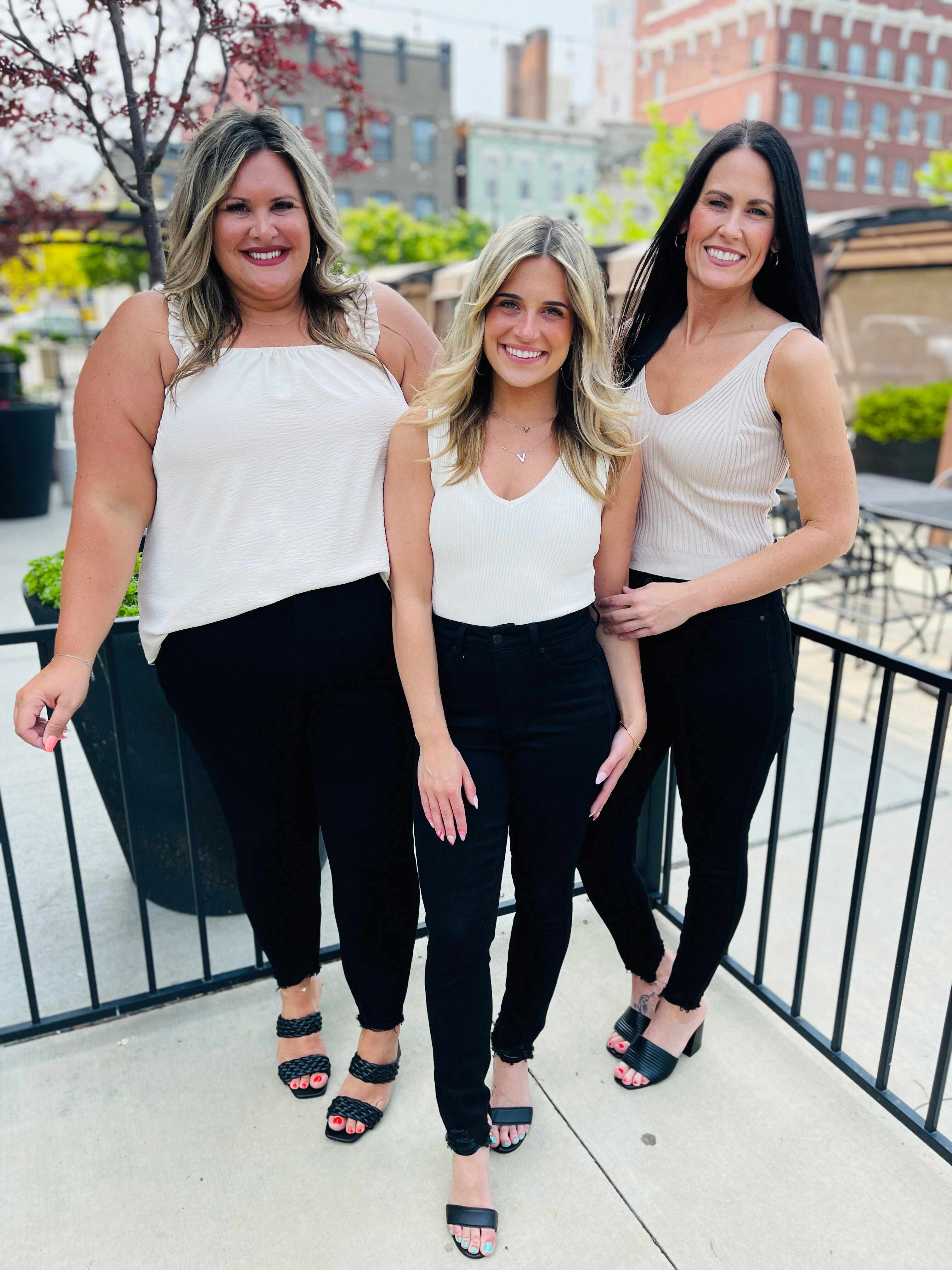 MARKDOWNS! Tummy Control Black Skinny Jeans in Reg/Curvy Fifth Restock!
