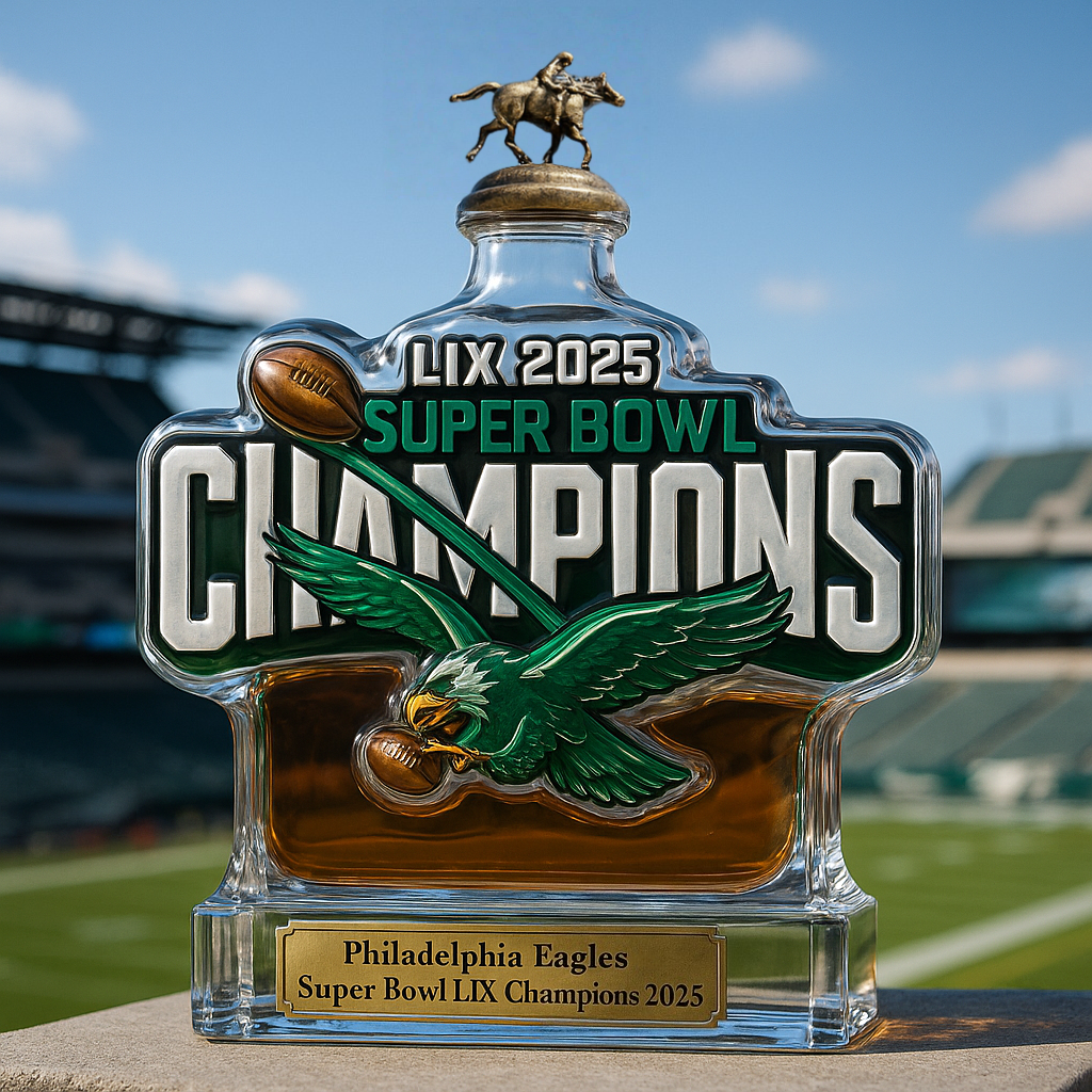 Philadelphia Eagles – Super Bowl LIX Champions Whiskey Bottle