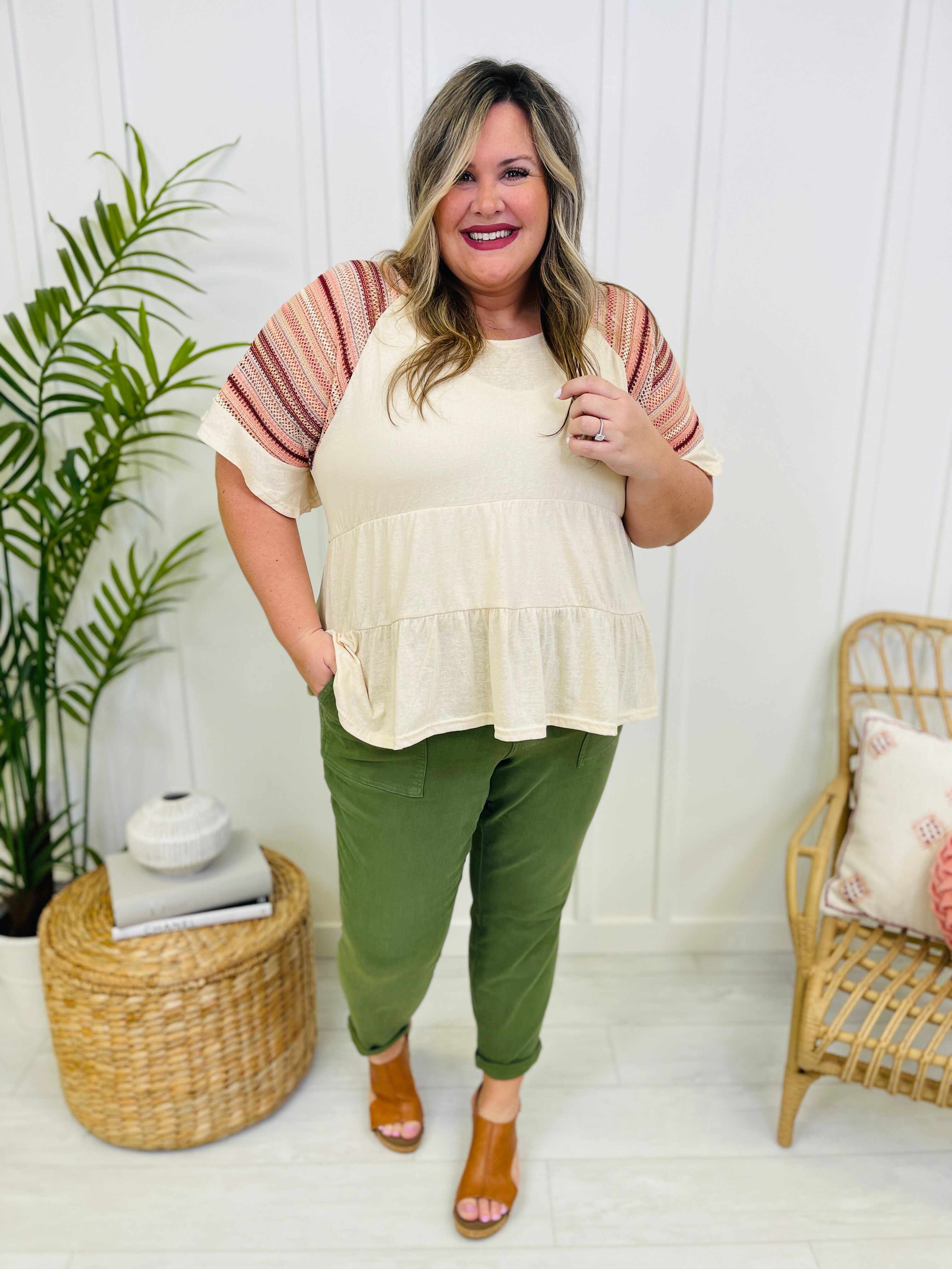 REG/CURVY Olive You Denim Jogger