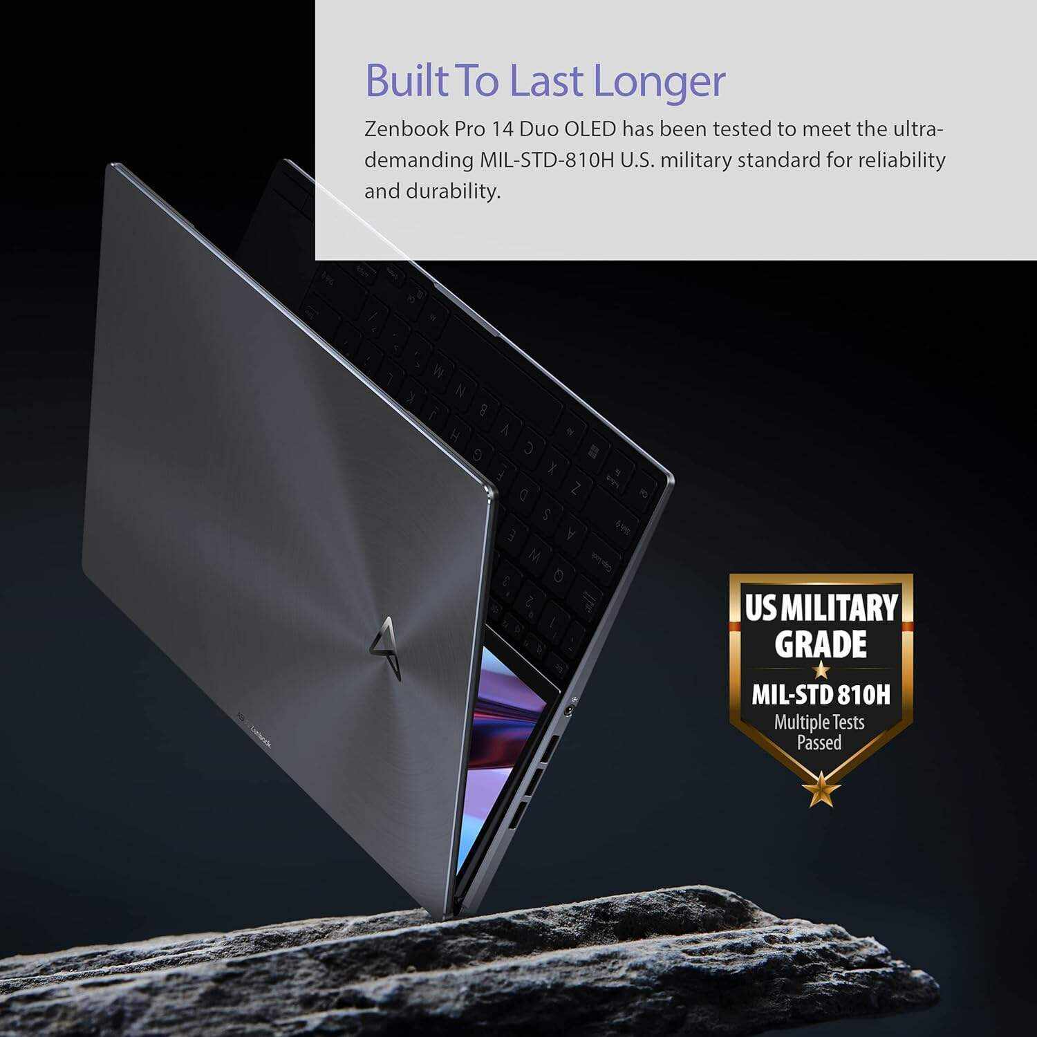 ASUS Zenbook Pro 14 Duo 14.5â€ 2.8K OLED Touch, 120Hz Refresh Rate, ScreenPad Plus, Intel i9-12900H CPU, RTX 3050Ti, 32GB RAM, 1TB SSD, Windows 11 Home, Tech Black, UX8402ZE-DB96T