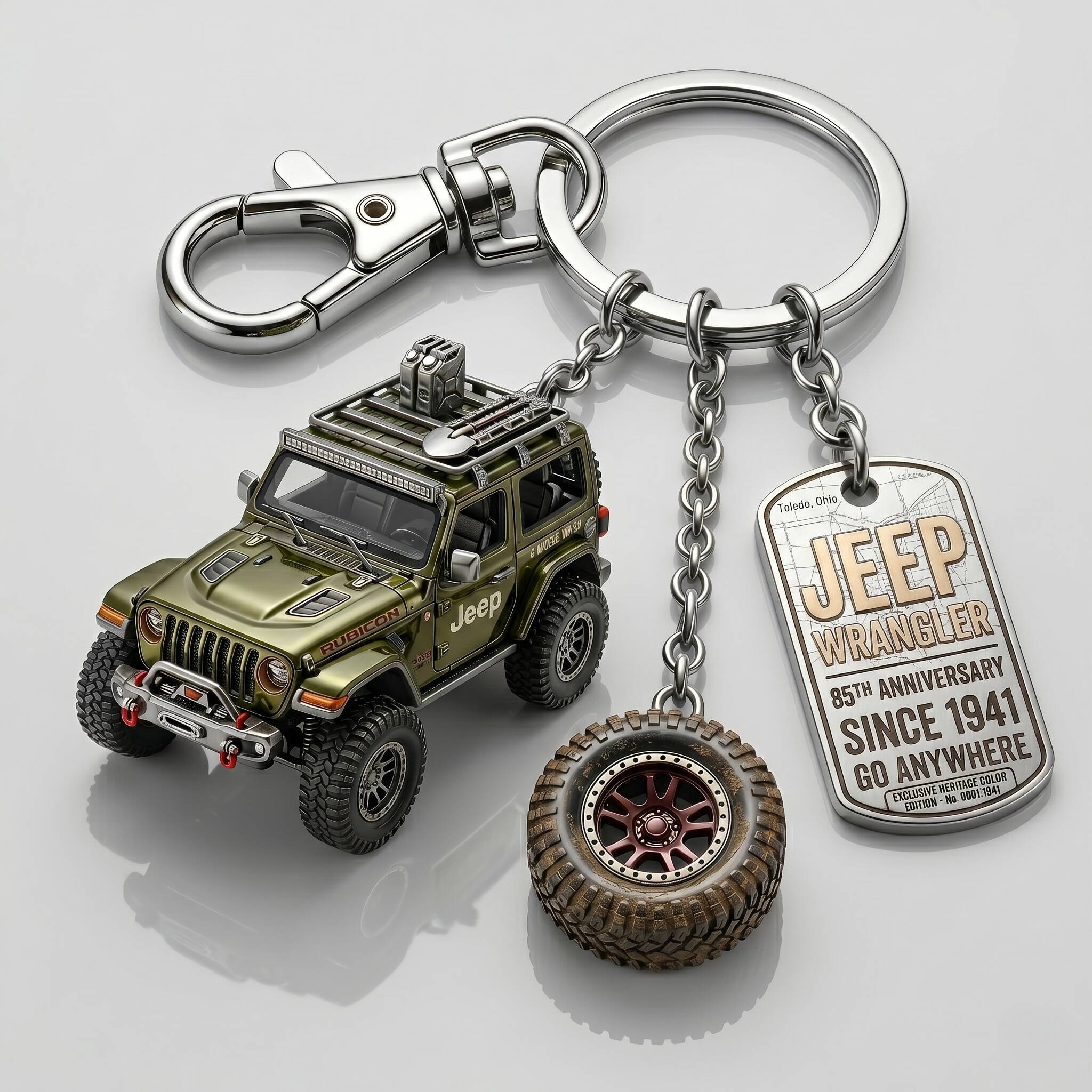 🚙 Jeep 85th Anniversary Limited Edition Keychain Set!🗝️
