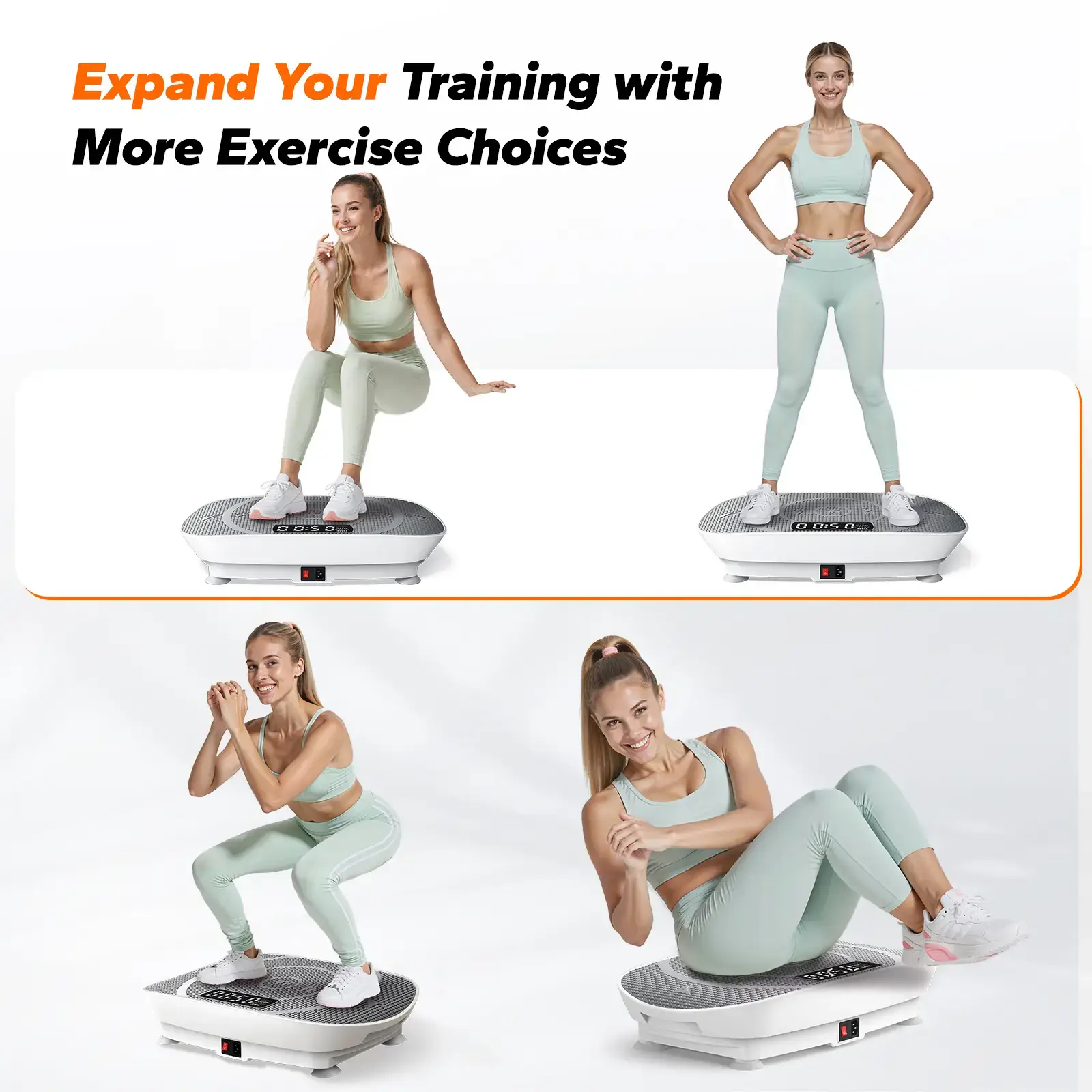 Slim Vibration Plate Exercise Machine with Lymphatic Drainage Feature Compact Design Fitness Home Gym Equipment Whole Body Workout Vibrations