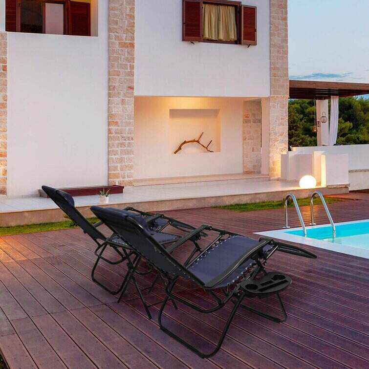 Gavyn Reclining/Folding Zero Gravity Chair with Cushion