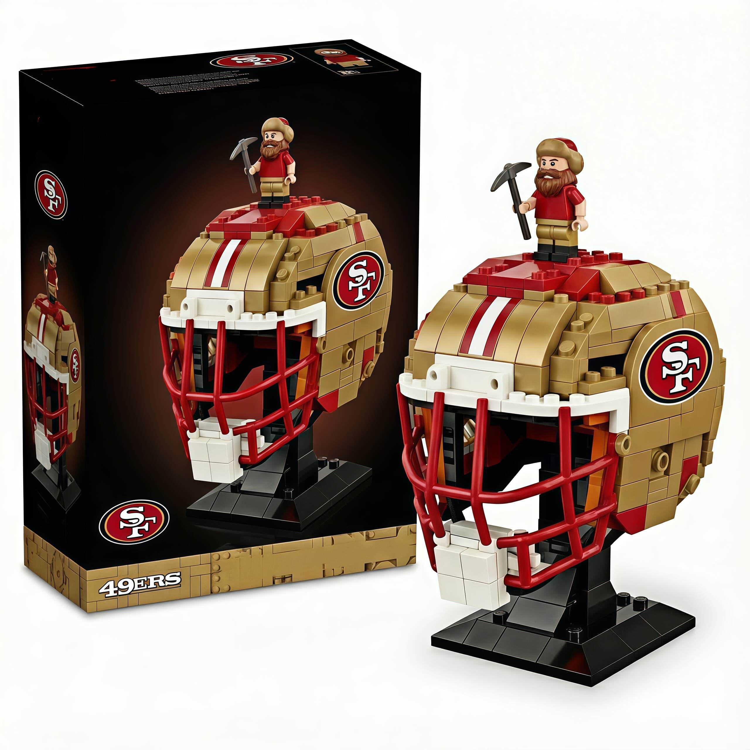 American Pro Football Brick Helmet Collector Brick Set