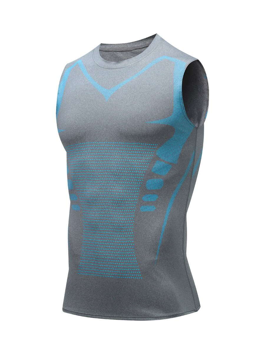 Quick-drying body shaping ionic ice undershirt