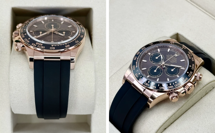 NEW 2025 Rolex Daytona 40mm 126515LN Rose Gold Oysterflex Chocolate Dial