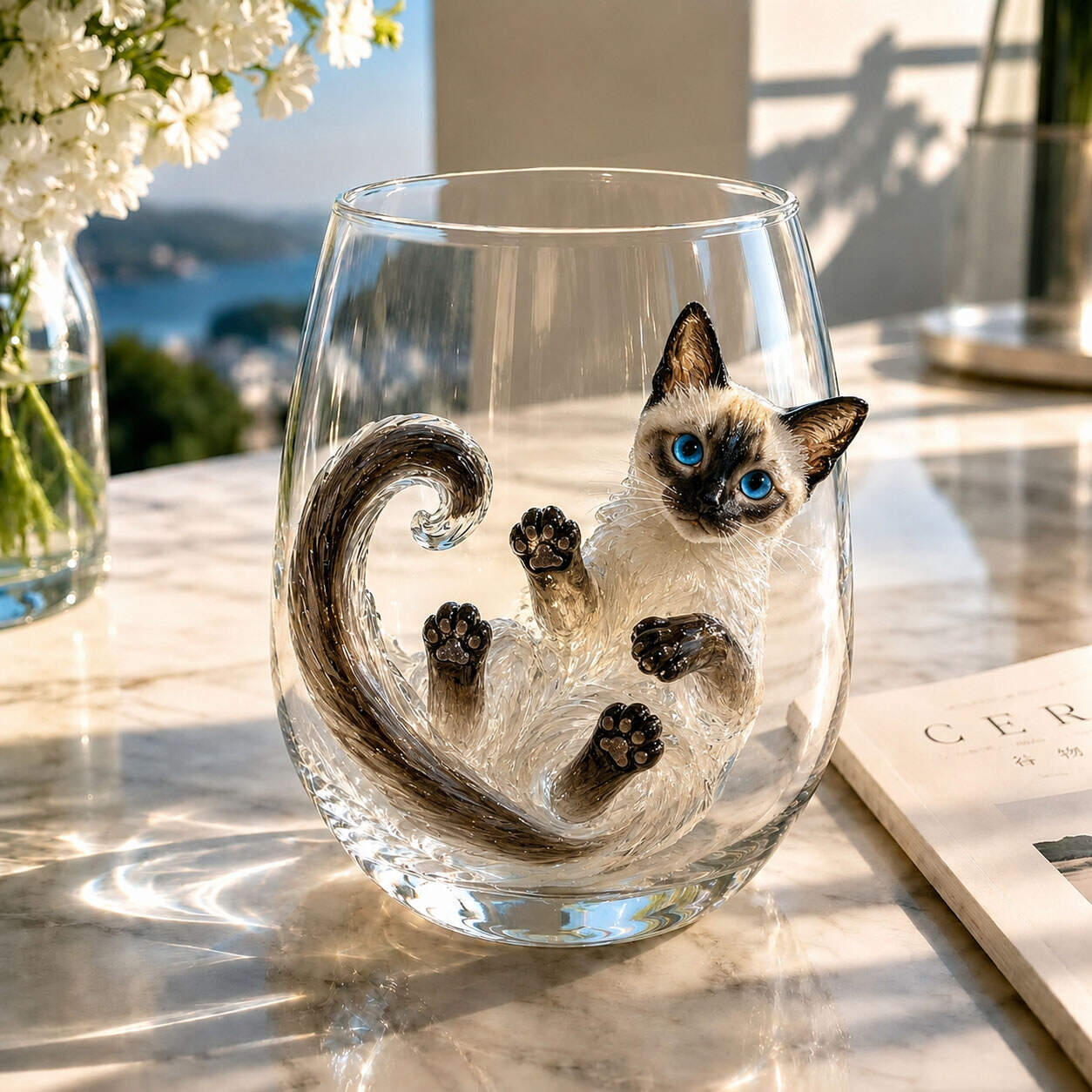 Cute Cat Glassware Collection