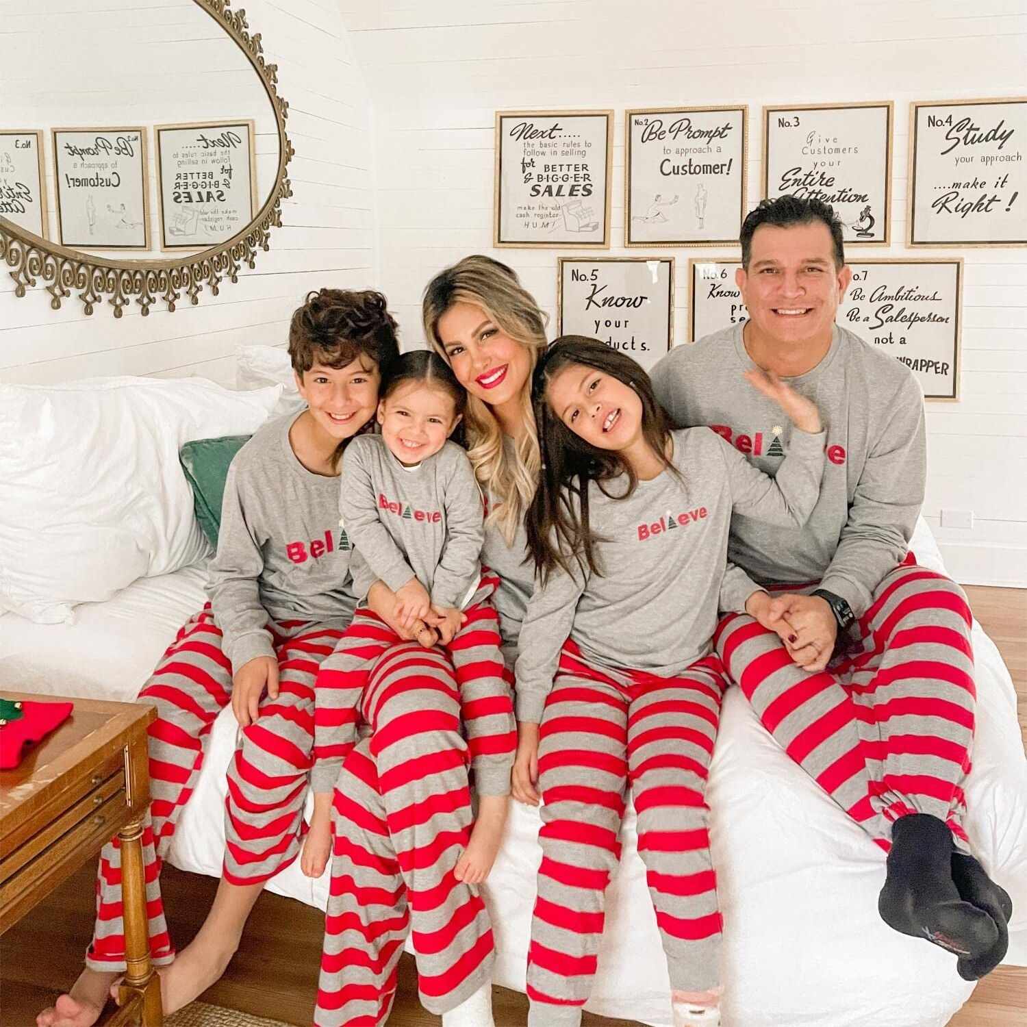 Merry Christmas Believe Family Matching Pajamas Set