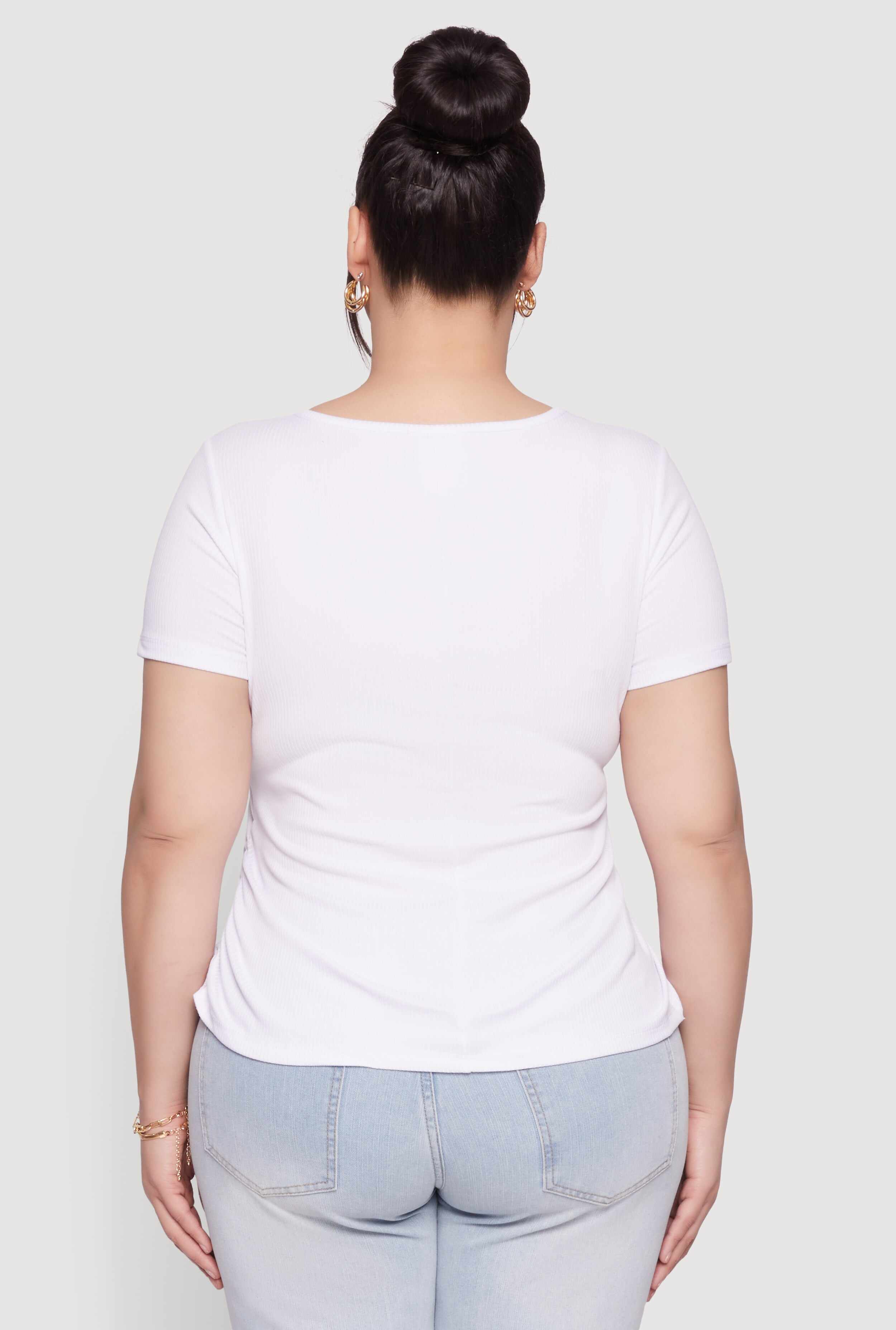 Plus Size Faith It 3D Foil Graphic Tee