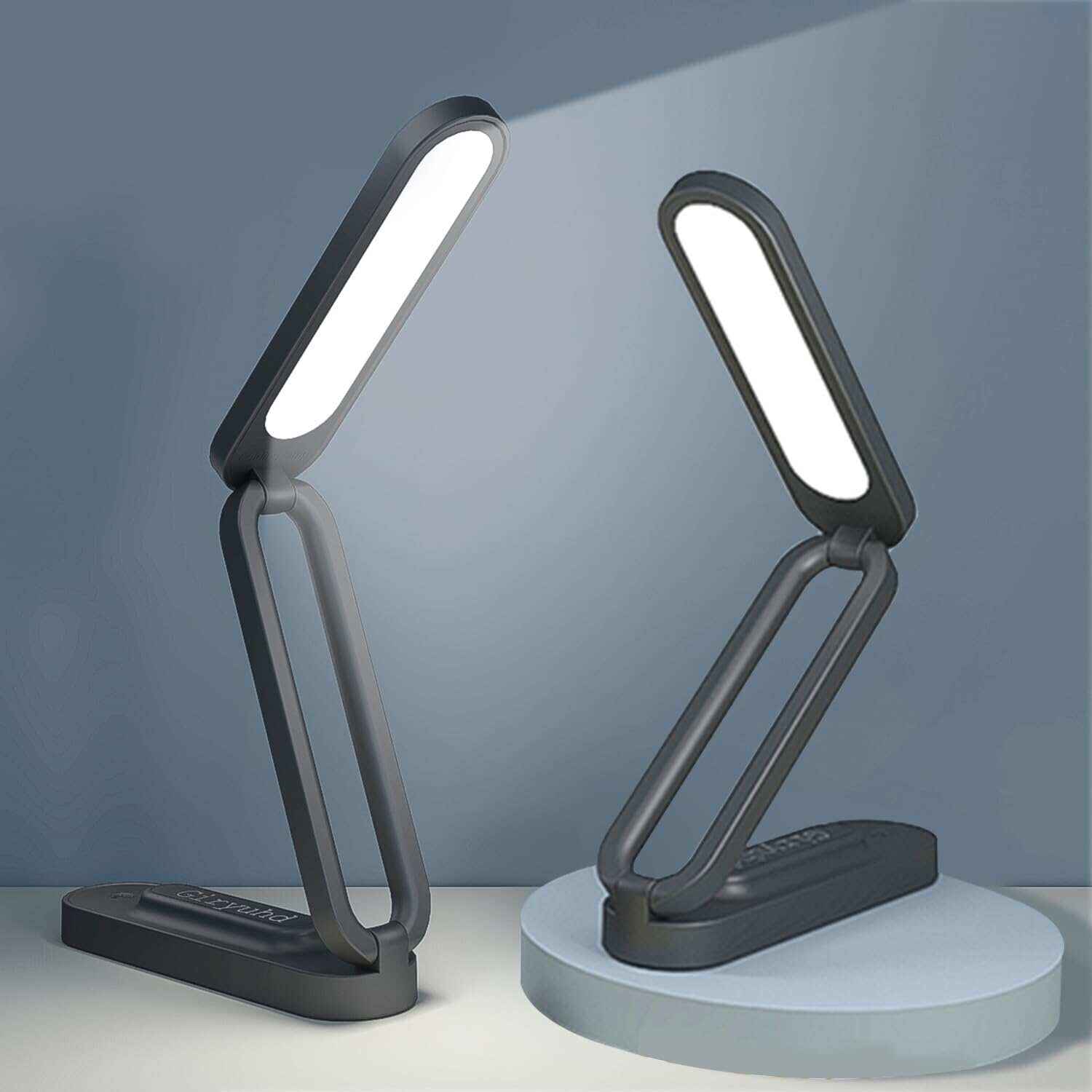 LED Desk Lamp for Office Home & Battery Operated Lamp Rechargeable Lamp Foldable & Portable Light, LED Desk Light Strip, 3 Brightness Dimmable Small Desk Lamp Wireless Reading Lamp