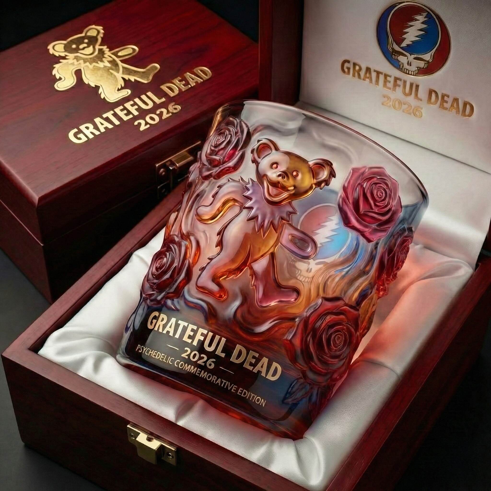 Grateful Dead Psychedelic Collector Whiskey Glass