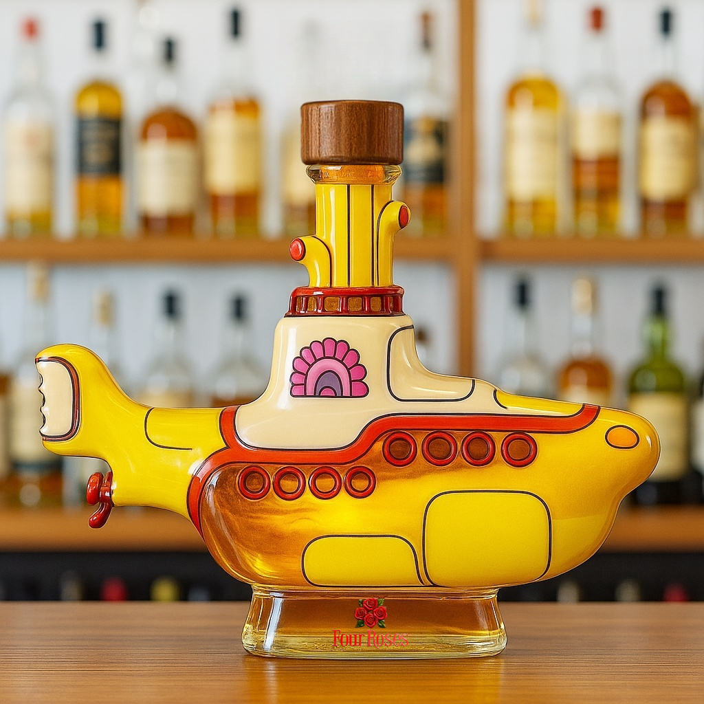 Yellow Submarine Whiskey Bottle