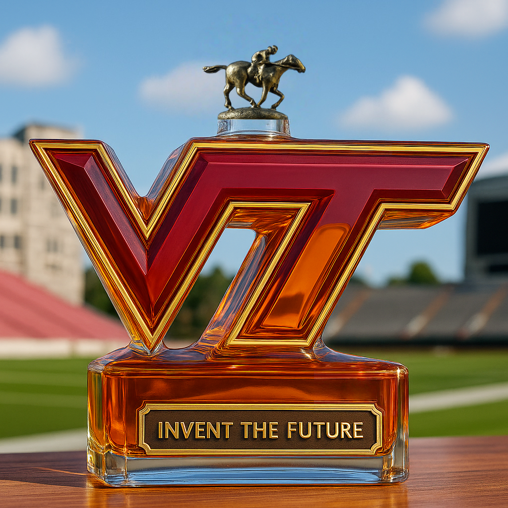 Virginia Tech Hokies Limited Edition Whiskey Bottle