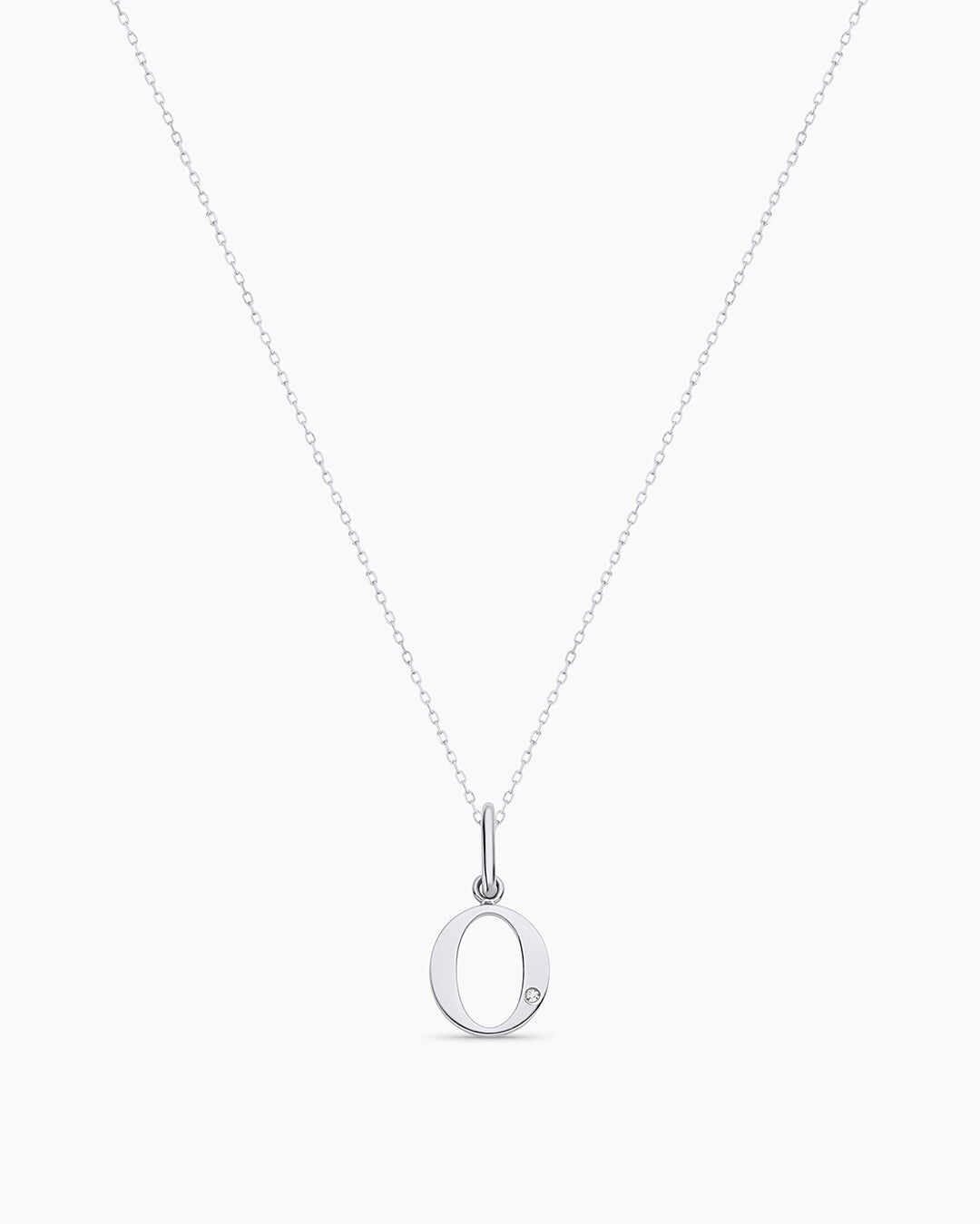 Diamond Vintage Alphabet Charm Necklace