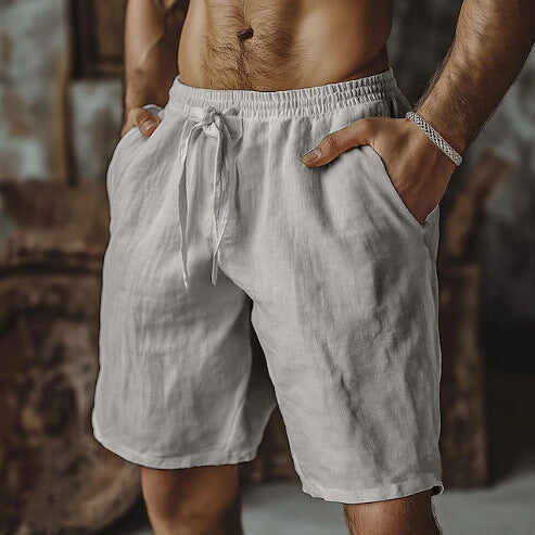 Men's Fashion Solid Color Casual Beach Shorts