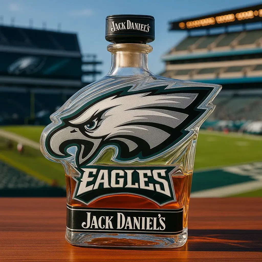 Philadelphia Eagles Logo Whisky Bottle